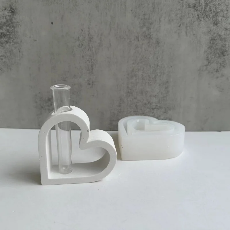 Love Hydroponic Silicone Mold Acrylic Hydroponic Vase Plaster Mold Cement Mold