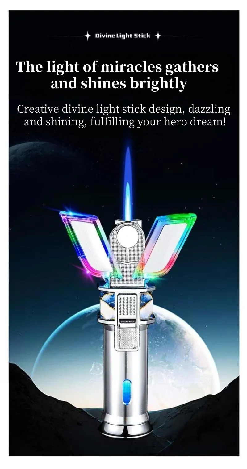 

Creative Transformation Colorful Light Windproof Gas Lighter Believe Light Personality Portable Lighter Men's and Women's Gifts
