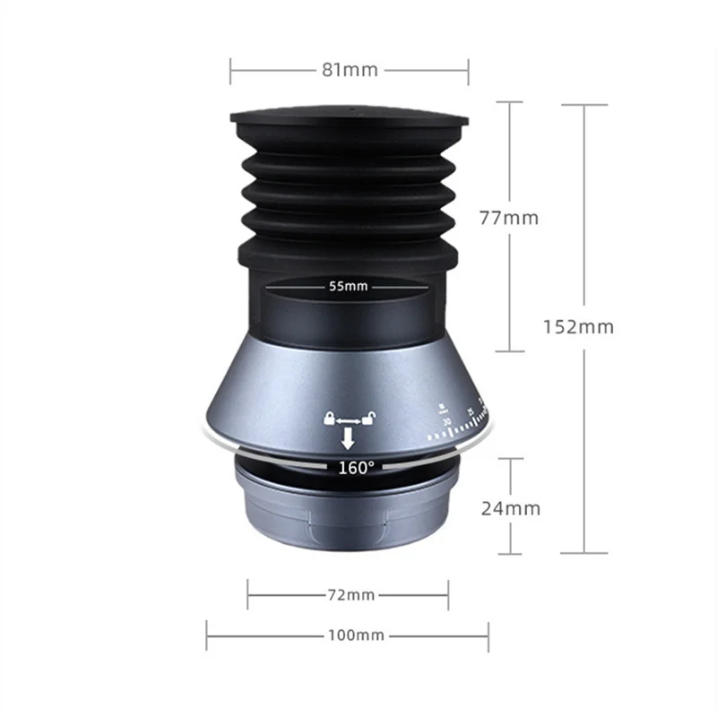 Aluminum Alloy Coffee Beans Grinder Single Dose Hopper Bellows For Barsetto BEA01/BEA02/BEA02S Coffee Grinder Bean Bin Blowing