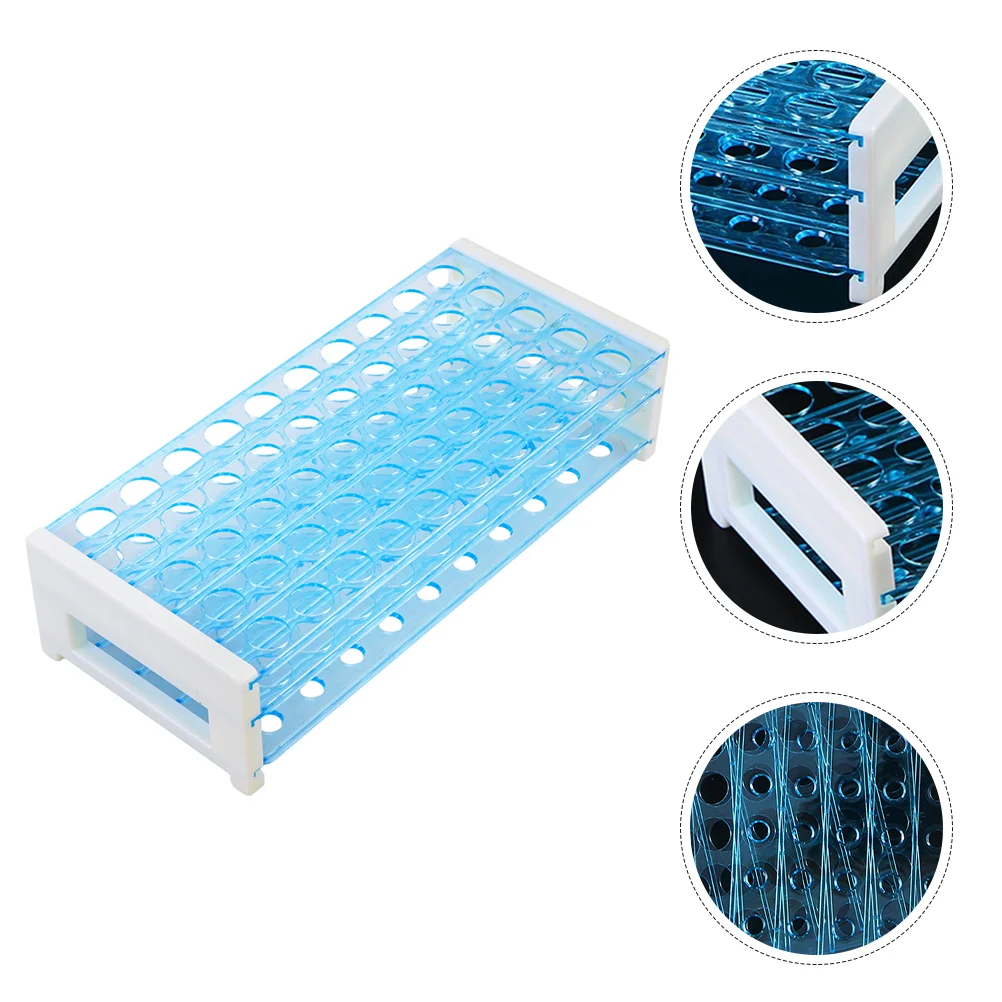 

Test Tubes Holder Sampling Tube Rack Reusable Testing Tube Organizer for Laboratory(50 Holes) sample tube rack