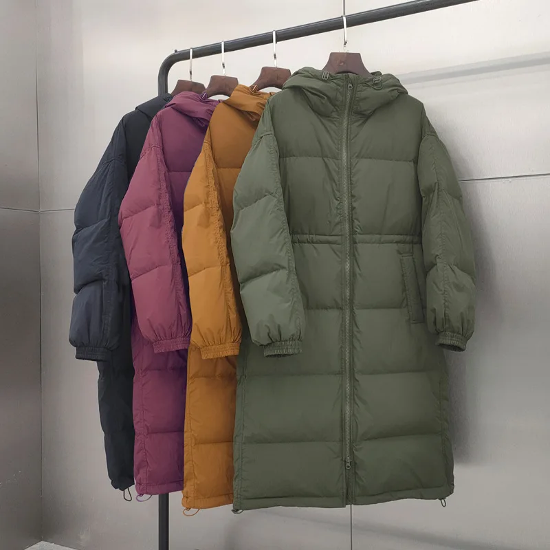 Nueva chaqueta de invierno para mujer, sudadera con capucha para ir al trabajo, correa holgada, overcomes