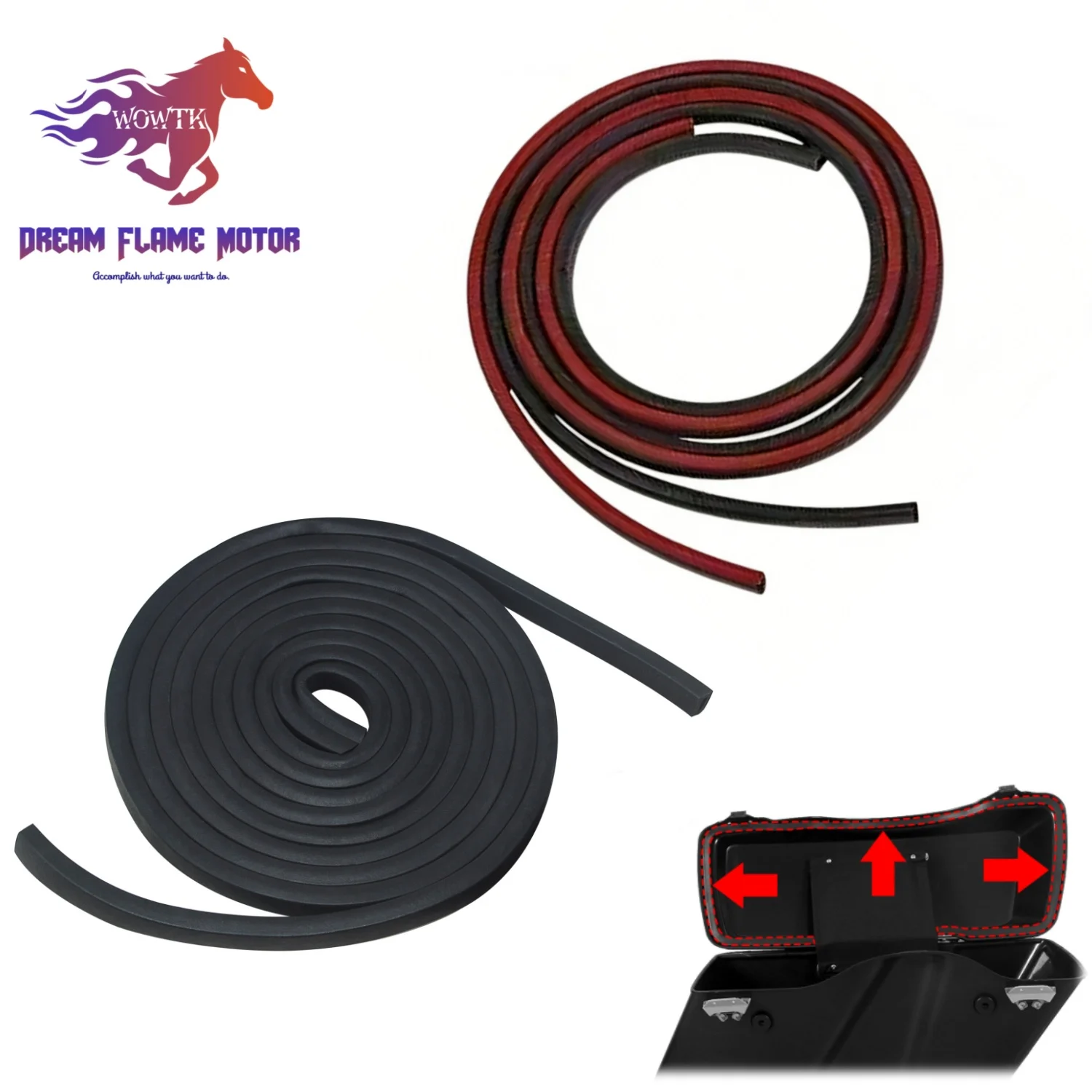 1994-UP Rubber Gaskets Seal Strip Hard Saddlebag Lids Motorcycle accessories For Harley Touring Road King Electra Street Glide