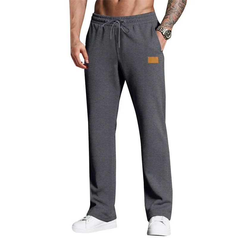 

2026 New Casual Running Sports Pants Men's Loose Comfort Quick Drying Pants Spring Autumn Men Solid Color Straight Pants