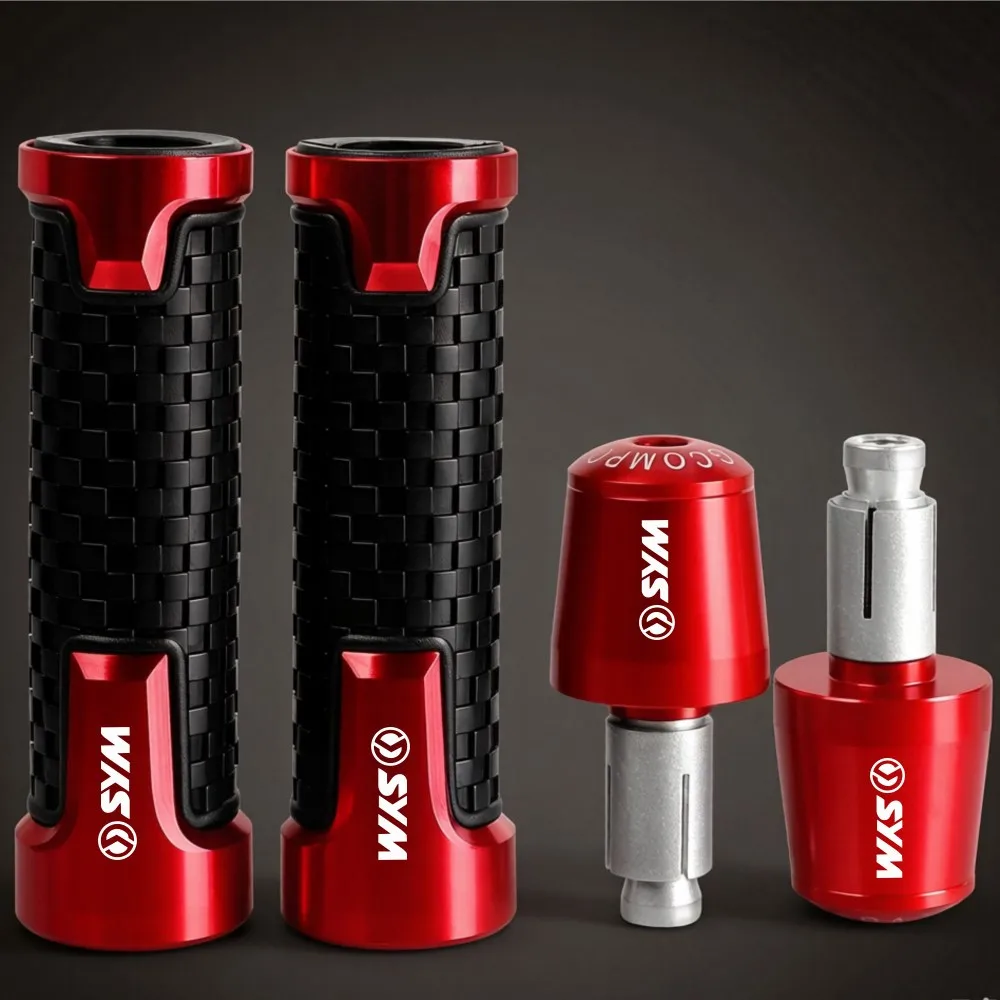 Motorcycle Handlebar Grips Ends Plug Silder Caps Shockproof For SYM Joymax Z 125 200 250 300 GTS 250i 300i T3 MAXSYM 400i 600i