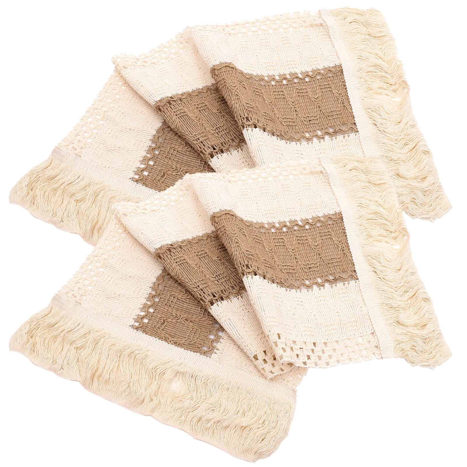 2 قطعة تحديد الموقع بوهو سميكة الكتان مادة القطن طاولة طعام وسادة ريفي نمط مكافحة السمط معزول أدوات المائدة وسادة