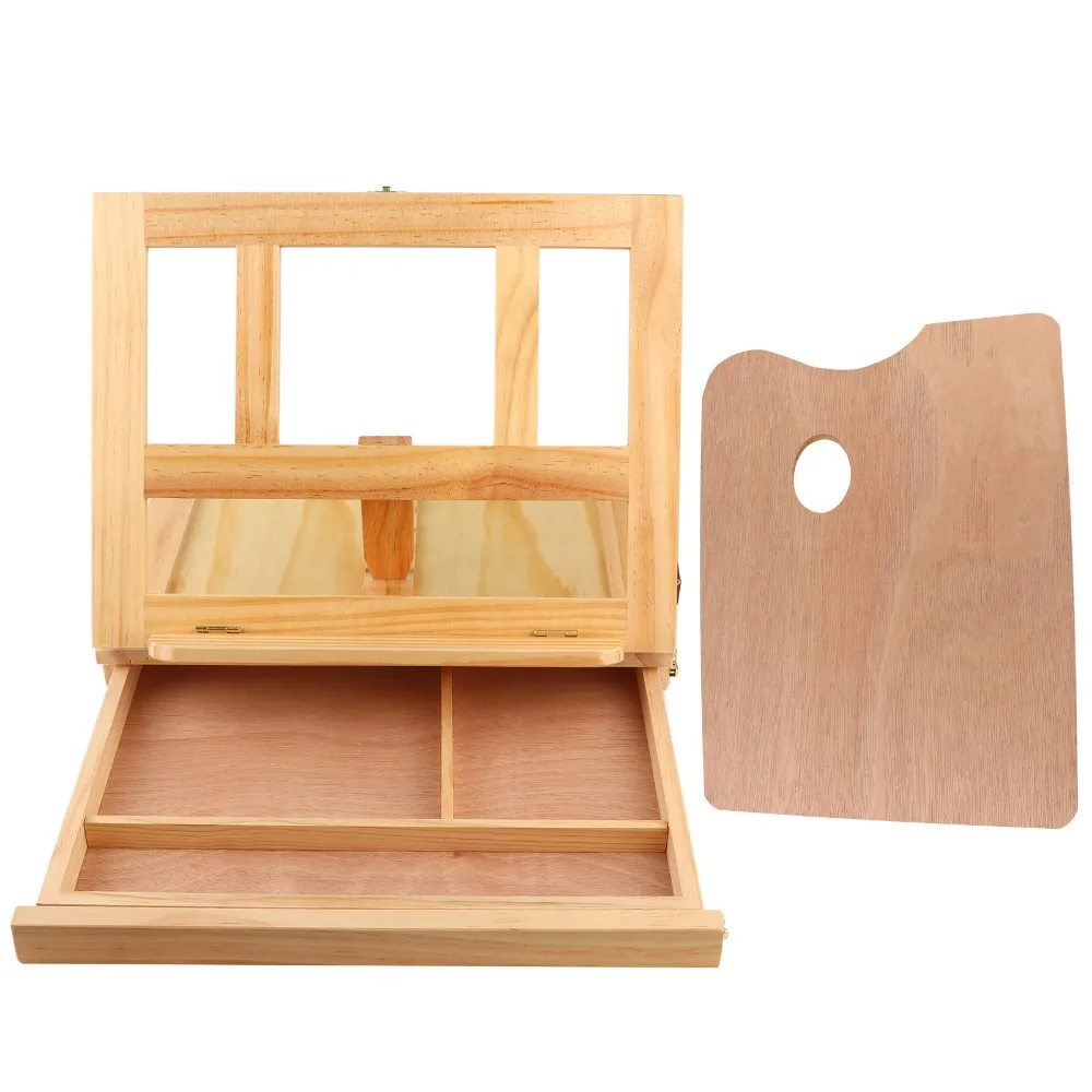 folding-artist-easel-adjustable-with-drawer-painting-stand-portable-desktop-sketch-holder-personal-art-practice