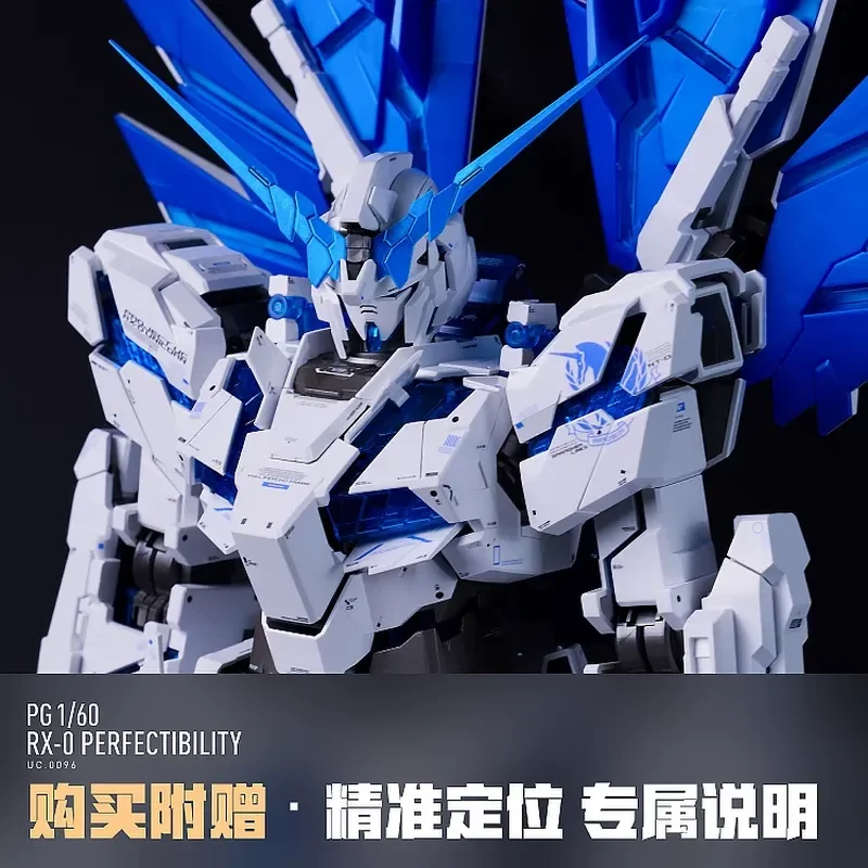 LNX Original 1/60 PG Perfect Unicorn Model Kit High Precision Water Decal Stickers 4 Sheets Numbered Manual Assembly Toy