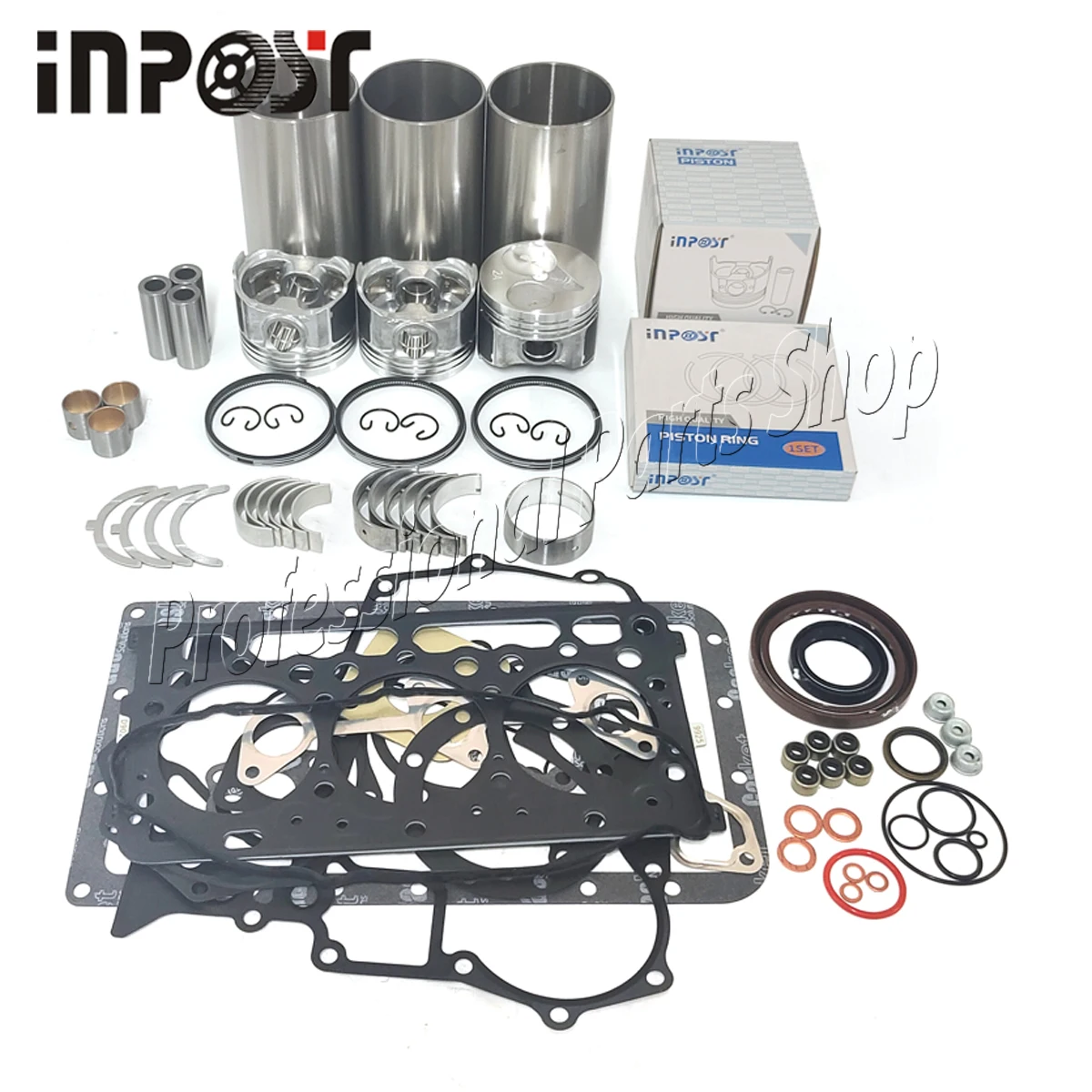 Overhaul Rebuild Kit W Liner Cylinder For Kubota Engine D902 Tractor Excavator