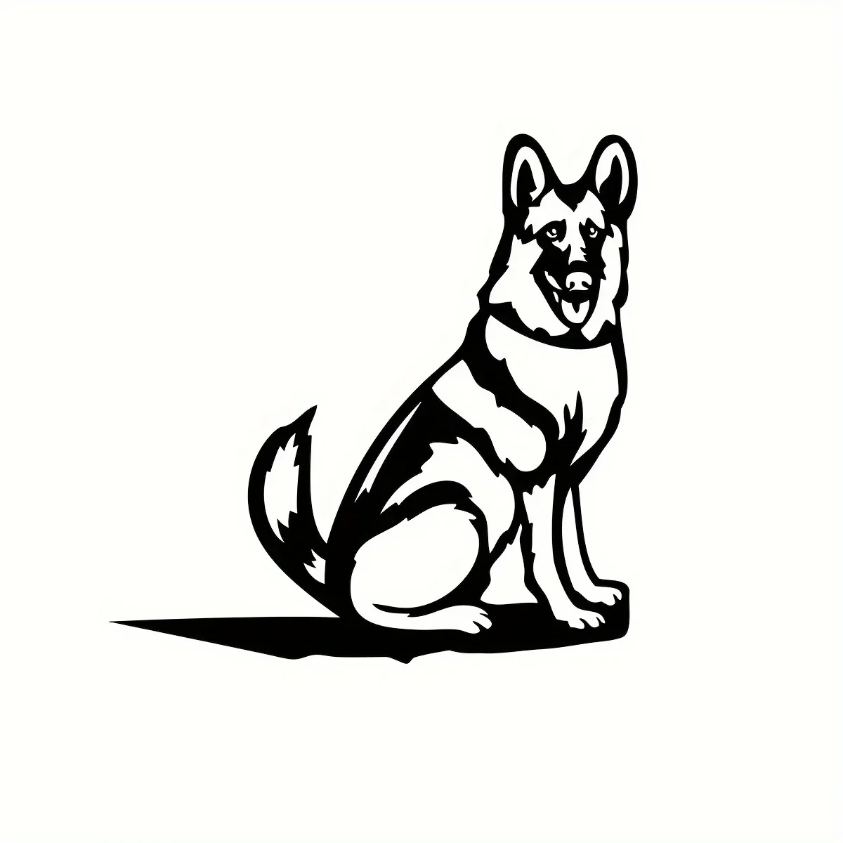 Metal German Shepherd Silhouette, Puppy Dog Sign, recorte rústico, decoração ao ar livre e jardim, Housewarming Gift for Dog Lovers