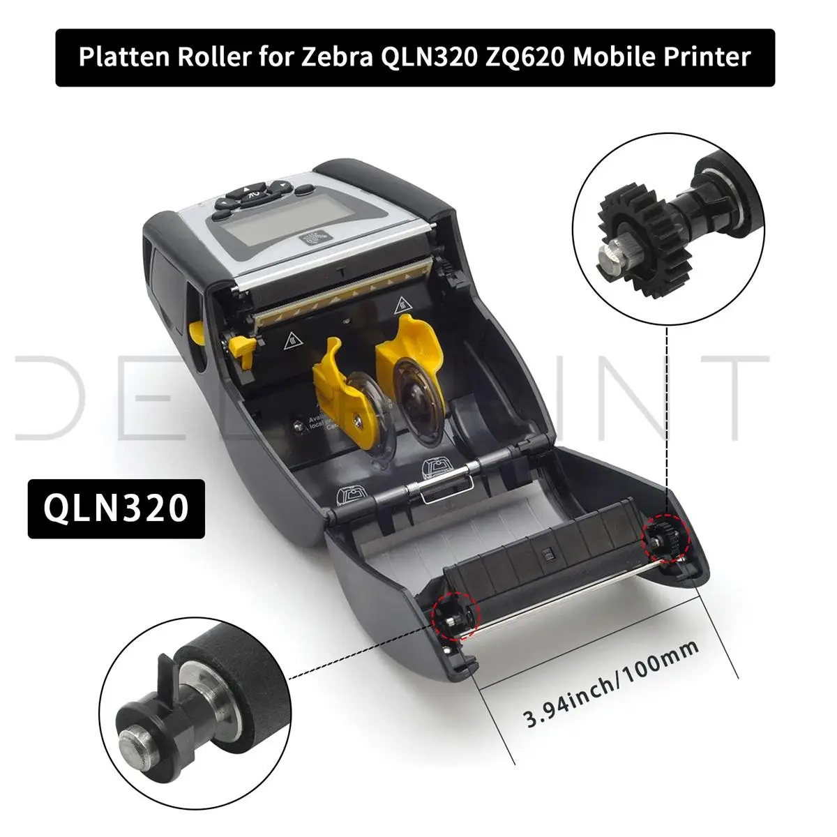 P1031365-106 Kit Platen Roller for Zebra QLN320 ZQ620 Mobile Printer | 3-Month Warranty