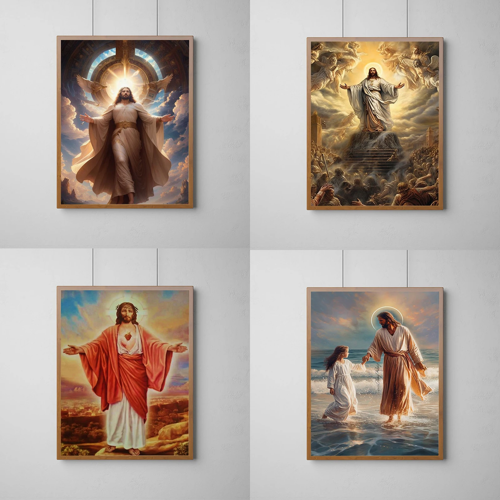 

Decorative Painting Christianity Jesus Poster Wall Decoration for Home Decorations for the Room Canvas Decor Art Posters Prints