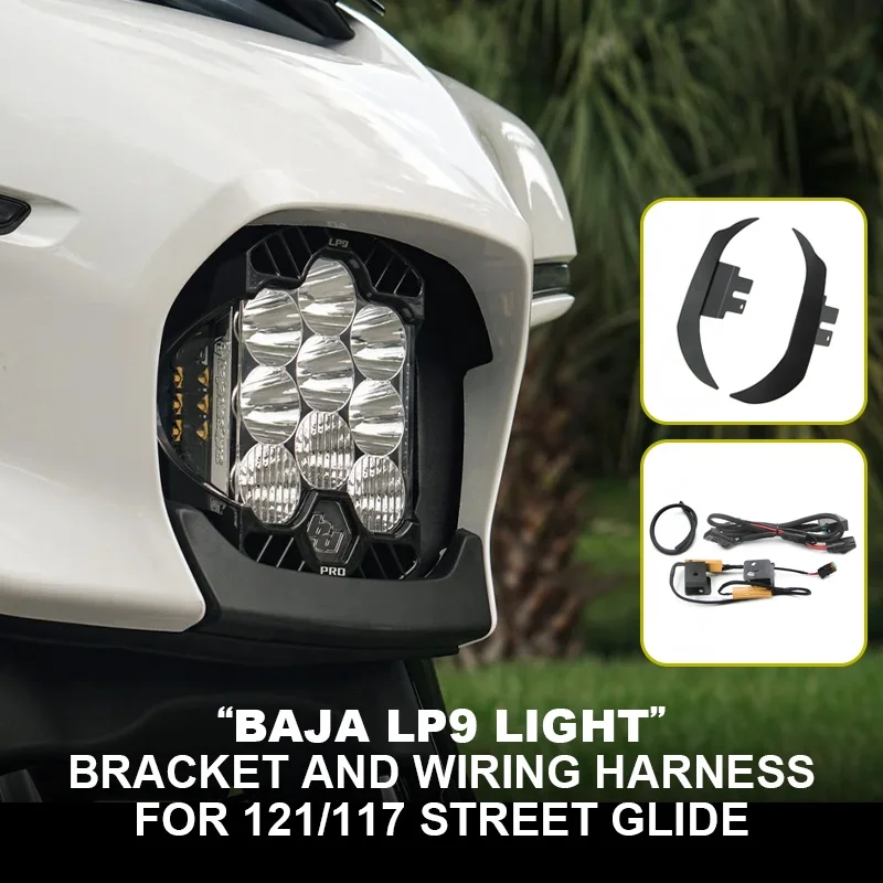 Baja LP9 Headlight Wiring Harness Bracket 2023 HD 121 Street Glide CVO 2024 117 Street Glide Motorcycle Accessories
