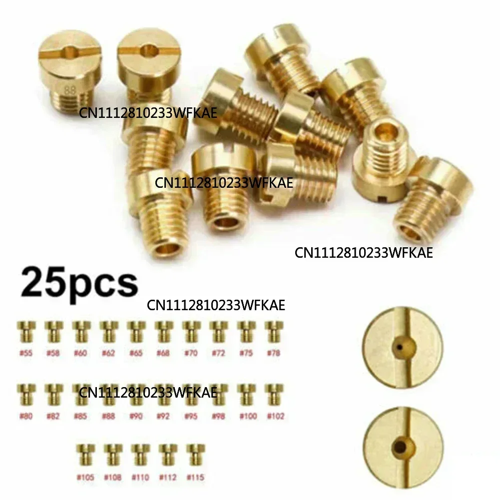 2pcs  25x Car Carburetor Main Jet Set 55-115 M6 6mm Thread For Dellorto PHBH PHBN PHBG VHBT Carburetor Vergaser Injector Nozzle
