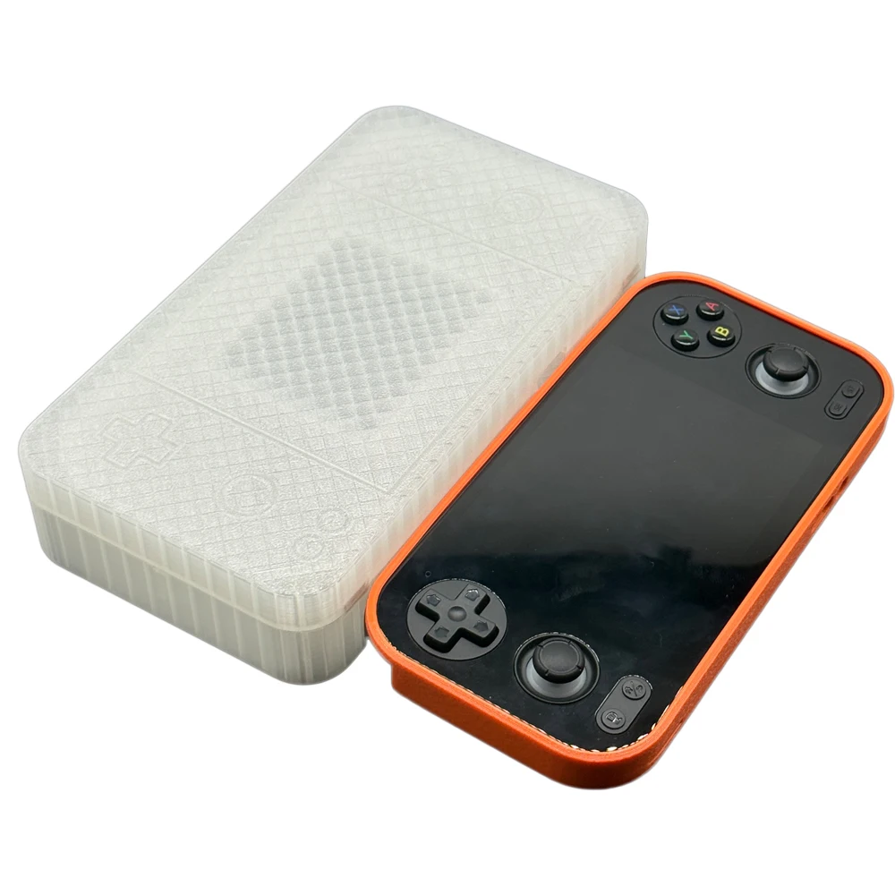 for RG476h Storage Box Handheld Game Console Organize Case PLA+ Shockproof Protective Cover White Black