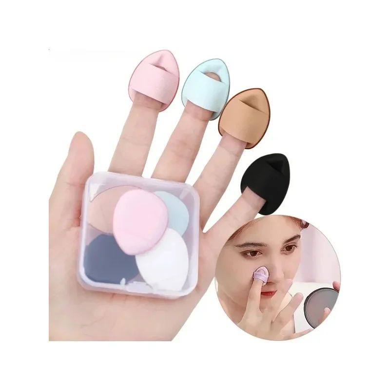 5/10PCs mini finger puff Foundation small air cushion powder sponge face concealer BB cream cosmetic applicator makeup tools