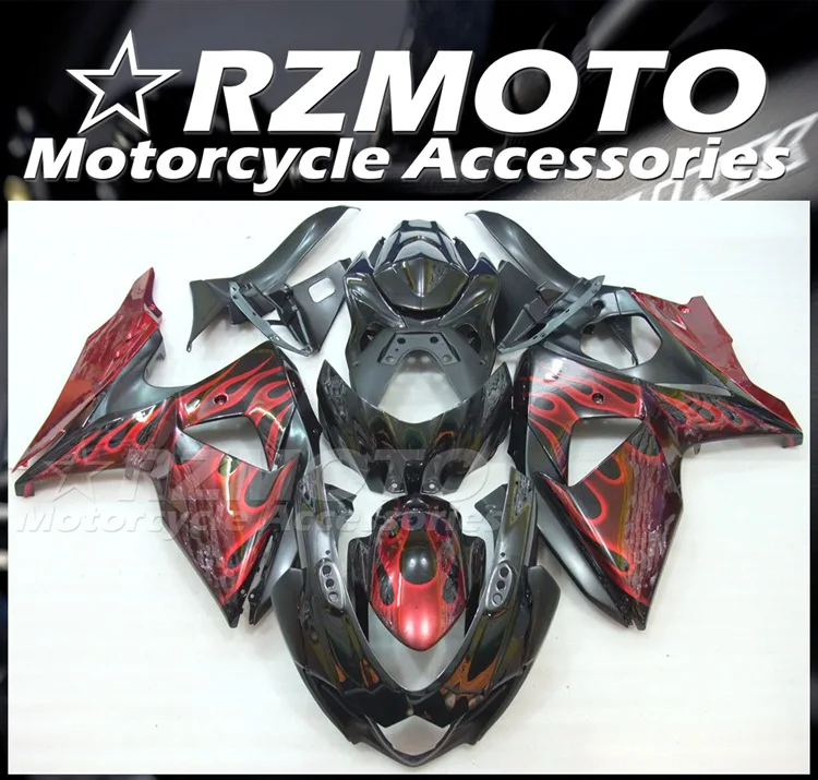 

Новый комплект обтекателей для мотоцикла из АБС-пластика, подходит для SUZUKI 1000 2009 2010 2011 2012 2013 2014 2015 2016, кузов под заказ с красным пламенем