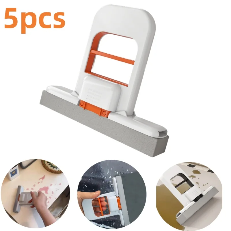 Indoor Dual-use Small Cotton Mop Mini Cleaning Mop Small Desktop Cleaning Short Handle Mop Bathroom Kitchen Cleaning Tool