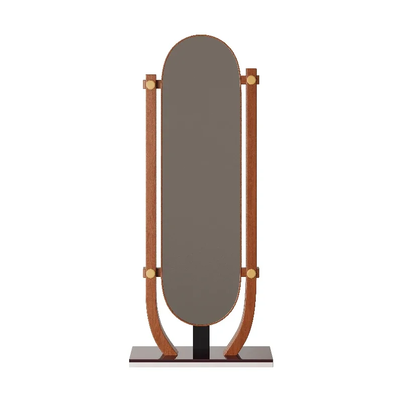 

Medieval American full-length mirror, medieval high-end household floor mirror, pastoral solid wood fitting mirror