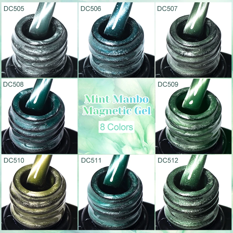 Mint Manbo Cat Magnetic Gel Esmalte, Semi-Transparente, Mar Azul, Semi Permanente, Soak Off, Verniz LED UV, 7ml