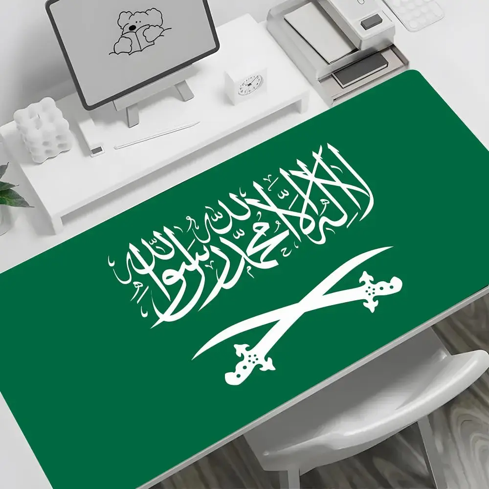 

Коврик для мыши с флагом Саудовской Аравии, большой, 70x30 см, для клавиатуры и мыши, нескользящий, резиновый, игровой, для ноутбука, 600x300