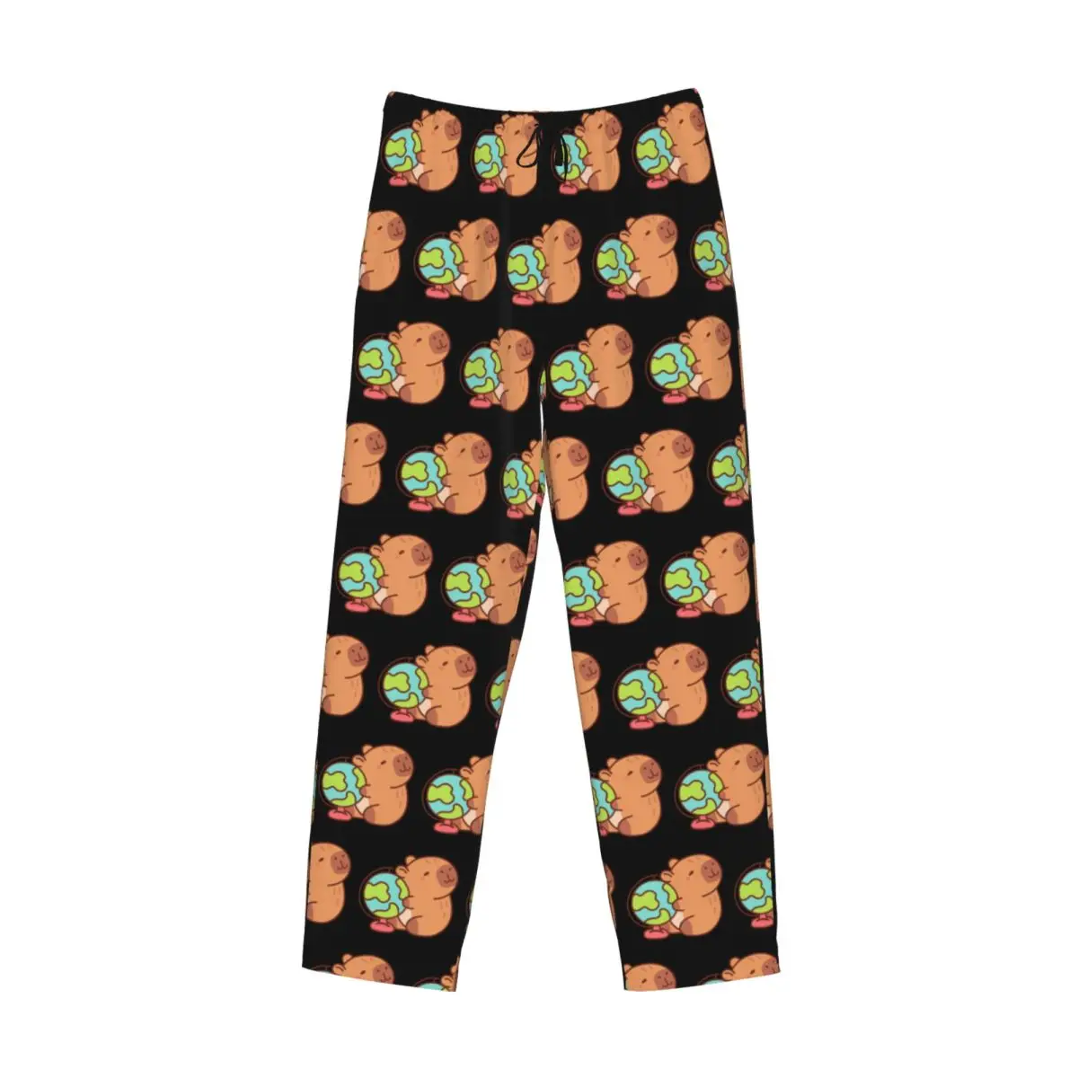 

Custom Capybara Pajama Pants Men Sleepwear Sleep Lounge Bottoms with Pockets