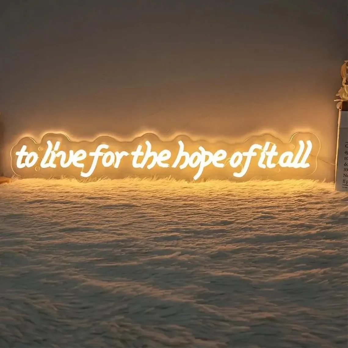 

To Live For The Hope Of It All Neon Sign,Folk Music Wall Sign,,Neon Sign For Bedroom,Wall Backdrop,Home Decor,Wall Decor
