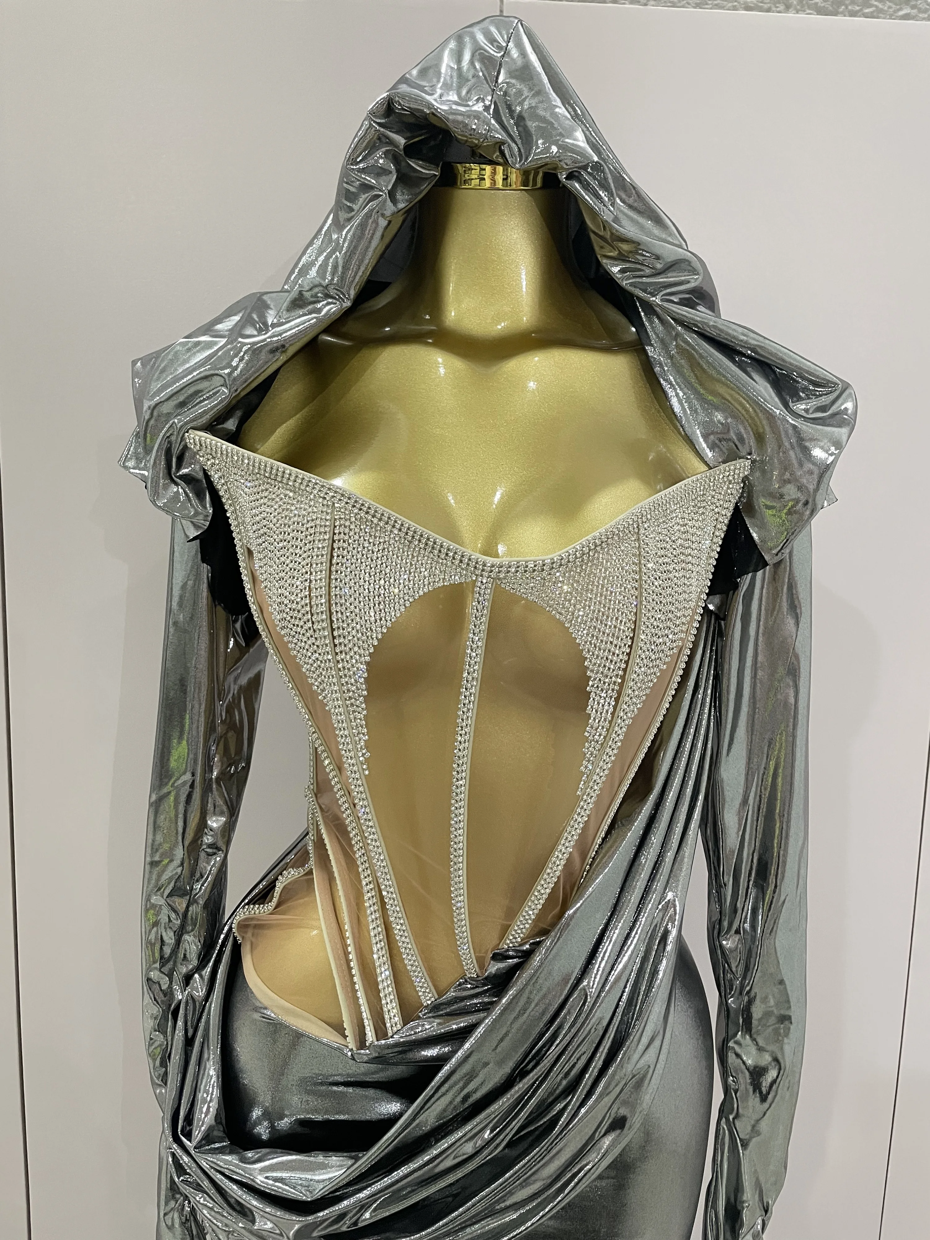 Stage Costume Sparkly Nightclub Gogo Party Dress Women Carnival Party Outfit Festival Cool Clothing Hoodie Dress Two Piece Set - Image 5