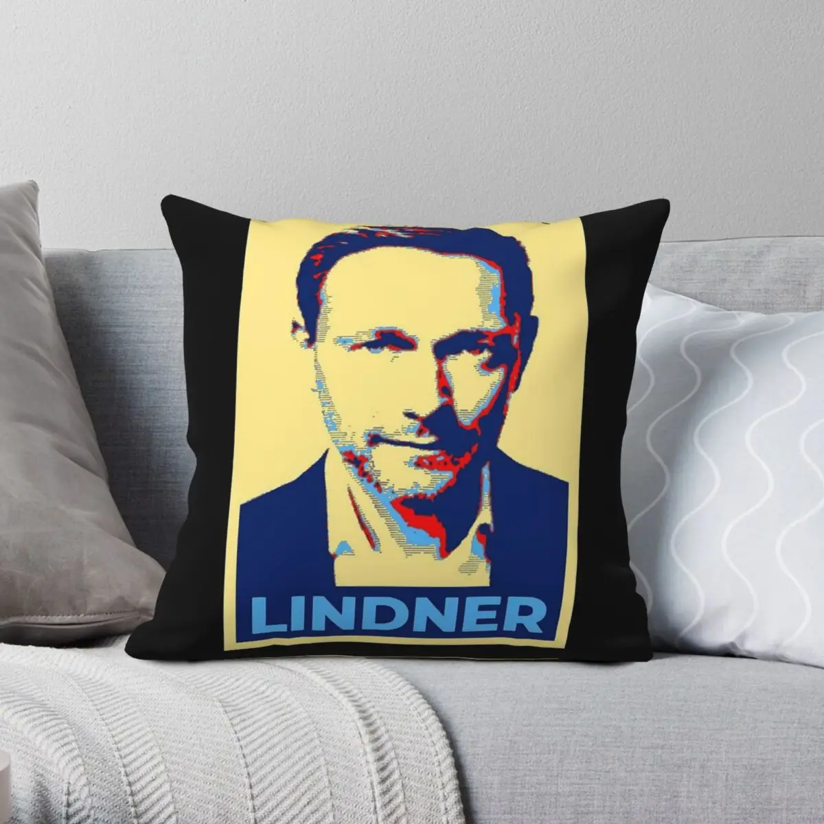 

Christian Lindner Minister Finance Square Pillowcase Polyester Linen Velvet Creative Zip Decorative Bed Cushion Cover