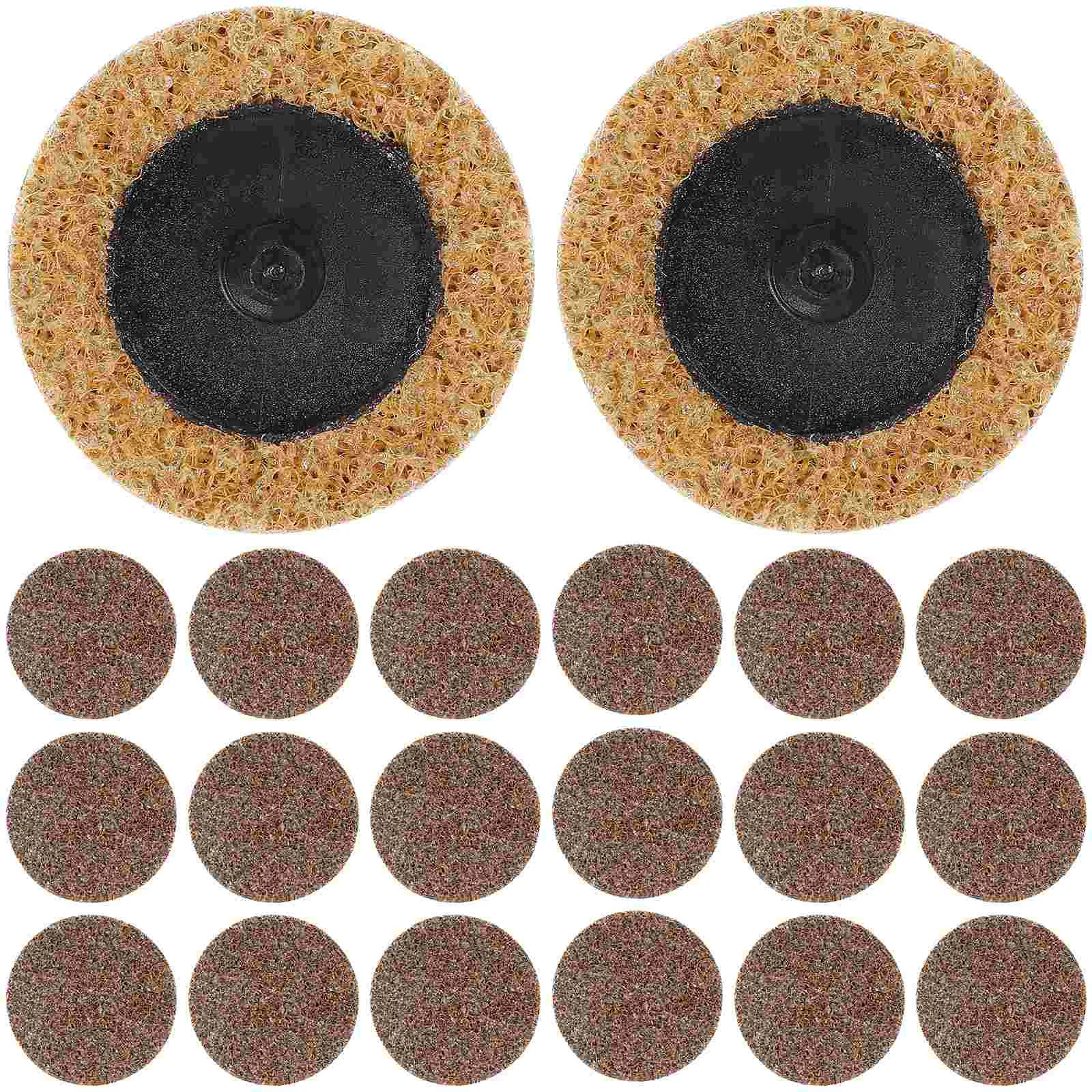 50 Pcs Grinder 2-inch Nylon Torque Sanding Disc Non-woven Turn-lock Polishing Disc-50pcs Yellow Wheel Paint Grinding