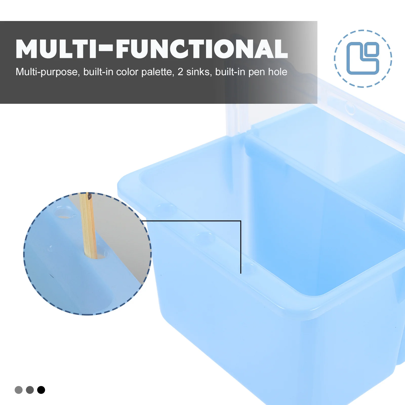 

2pcs Wash Brush Basin Portable Plastic Painting Bucket For Artists Kids Brush Washing Container Tool Art Supplies