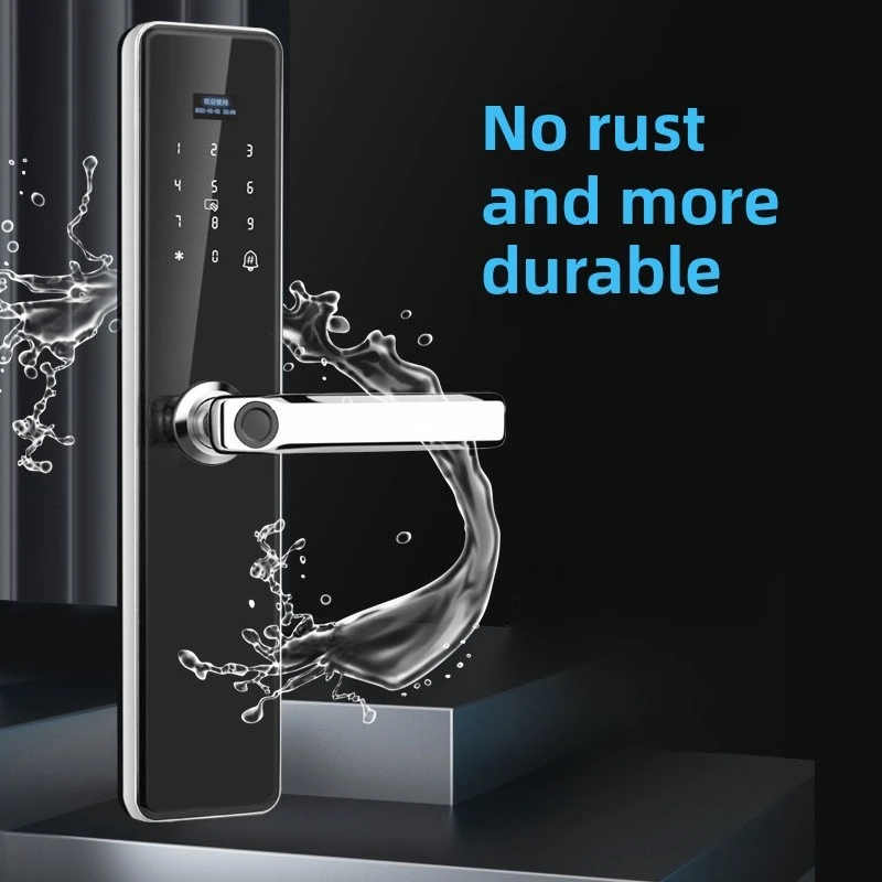 

Fingerprint Lock Household Anti-theft Door Outdoor Door Stainless Steel Waterproof Password Swipe Card