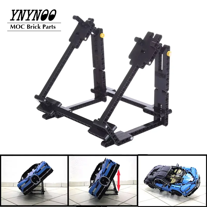 MOC Adjustable Side Vertical Stand for 42083 Bugatti Building Blocks Bricks Model Display Stand High-Tech Parts DIY Toys