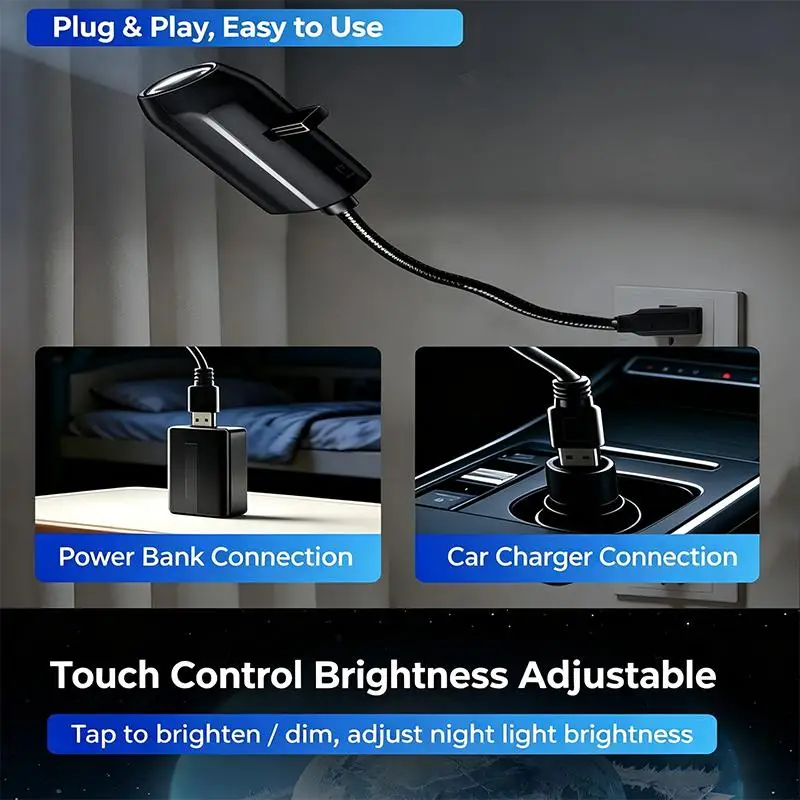 Hoyytu USB Powered Projector Night Light Rotatable Scene Projection Lamp for Bedroom Ceiling Baby Room Nursery Decor