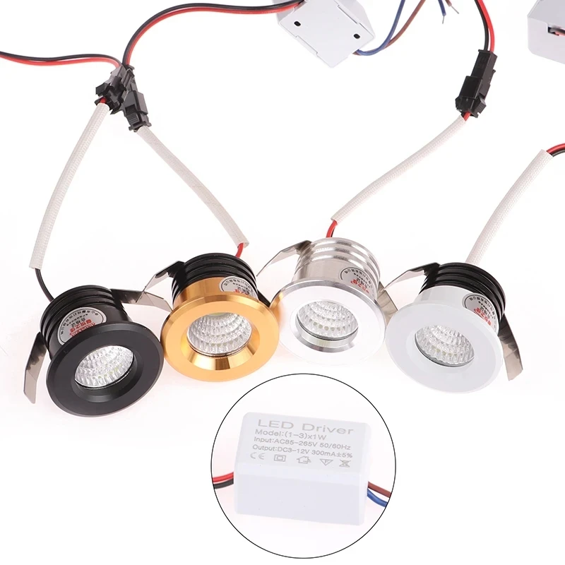 LED New Modern DC12V Mini LED  Spotlights 3W Dimmable Recessed Jewellery Cabinet Downlight Ceiling Spots Bathroom Kitchen Lights