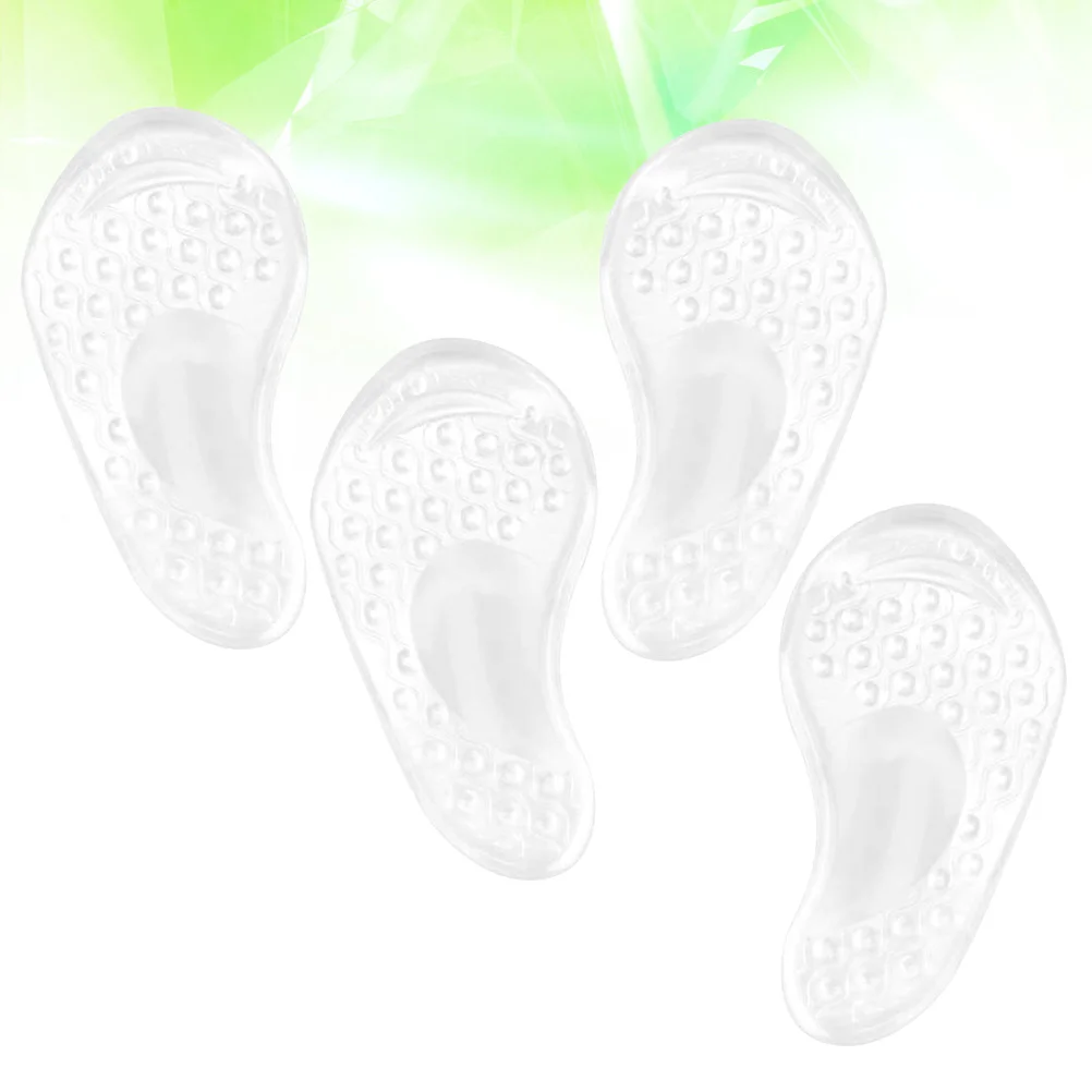 

2Pairs Premium Silicone Half Insoles Gel High Heel Pads Front Shoe Cushions Foot Care Comfortable Support Pain Relief