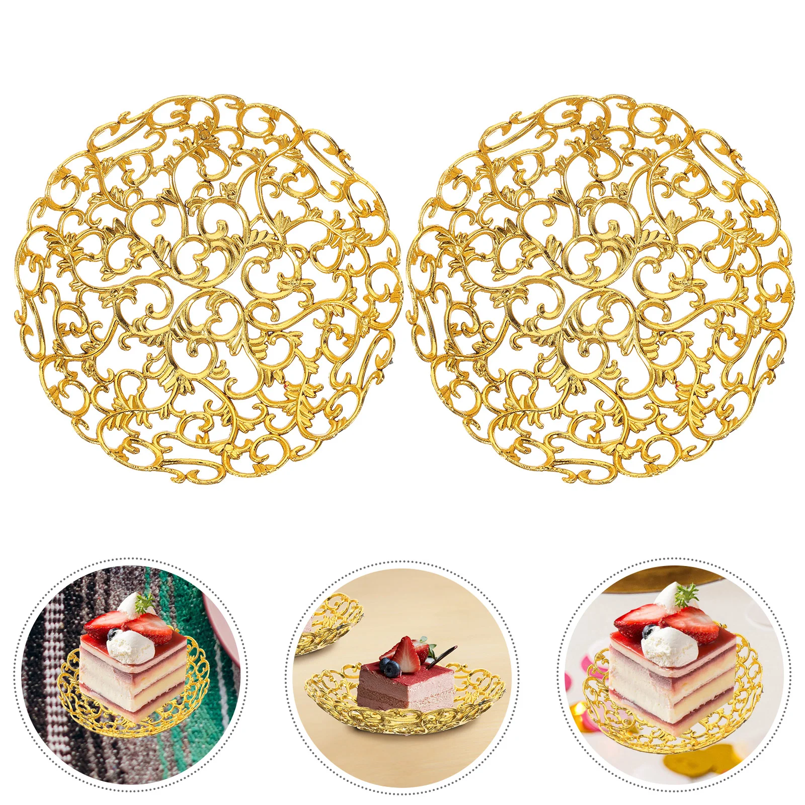 12 Pcs Food Trays Cake Eid Snacks Wedding Ramadan Plate Party Serving Dessert Candy Banquet