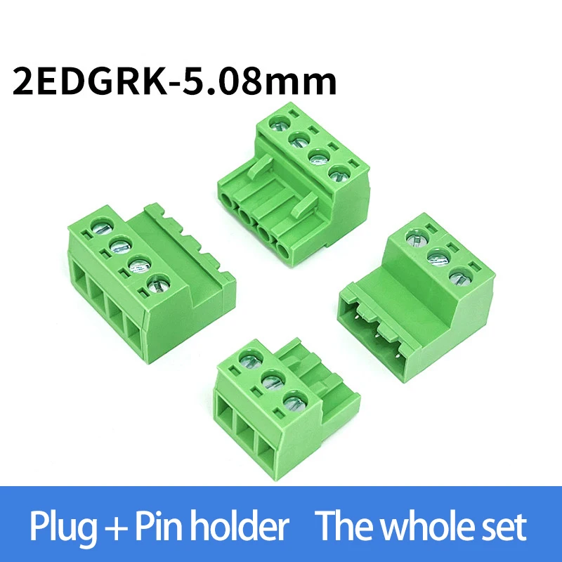 2EDGRK-5.08MM solder free docking plug-in terminal block 2EDGKP Male and Female complete set of 2P-24P connectors