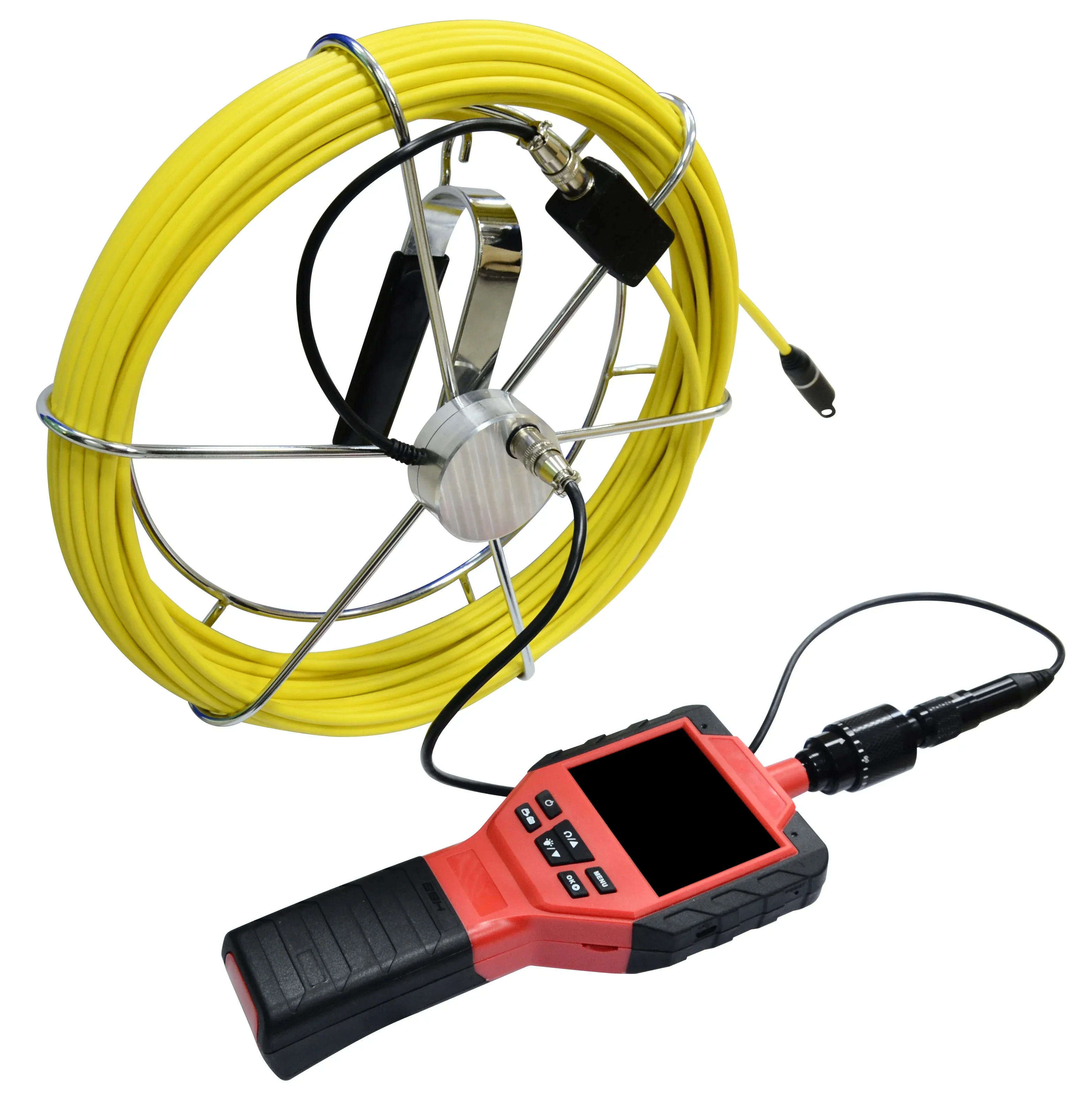 Pipe sewer video inspection camera 30m 50m underground glassfibre snake tube camera 8.5mm lens size waterproof borescope camera