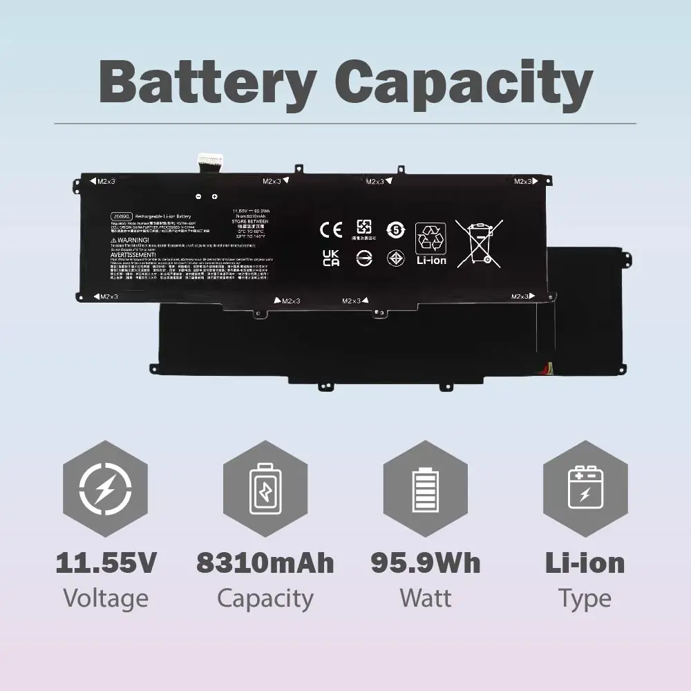 ZG06XL ZG06 95.9Wh Laptop Battery Compatible With HP EliteBook 1050 G1 ZBook Studio X360 G5 Series Notebook HSTNN-IB8H HSN-Q11C