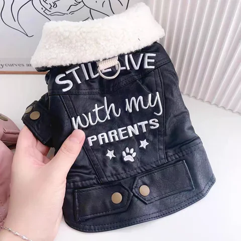 Casaco impermeável para cachorro, roupa de couro para neve e inverno para animais pequenos e médios, buldogue francês, chihuahua, roupa para animais de estimação, jaqueta