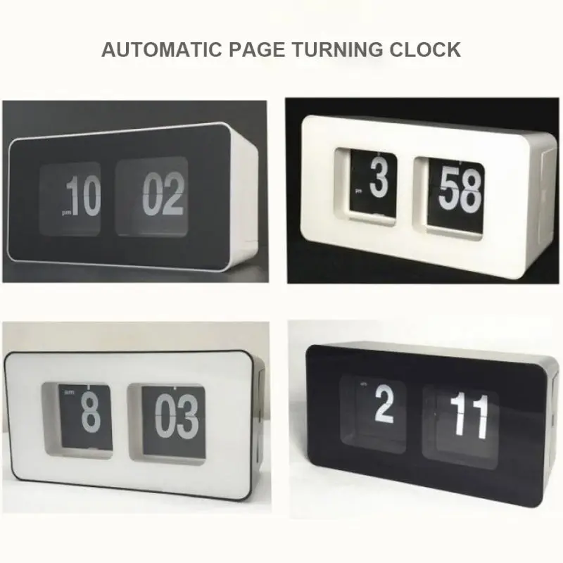 Automatic Page Turning Clock Needleless Page Turning Clock Bedroom Decoration Page Turning Clock Home Decoration