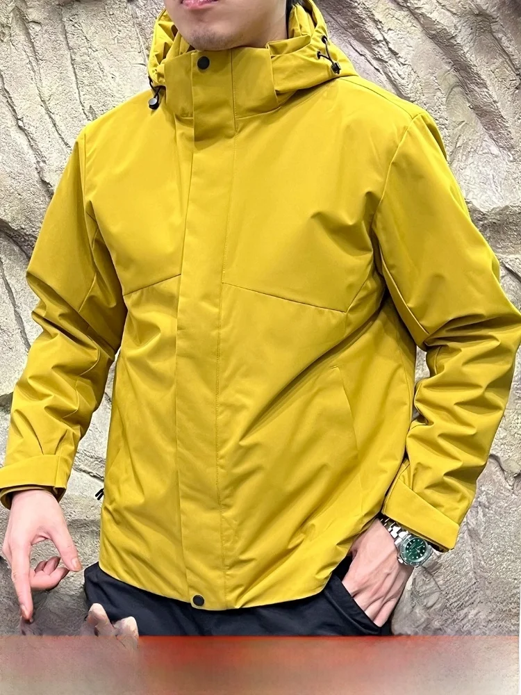 

aphene, теплая мужская хлопковая куртка, одна одежда, мгновенное нагревание, матричный клей, перегородка, зимняя молодежная модная толстовка с капюшоном и подставкой