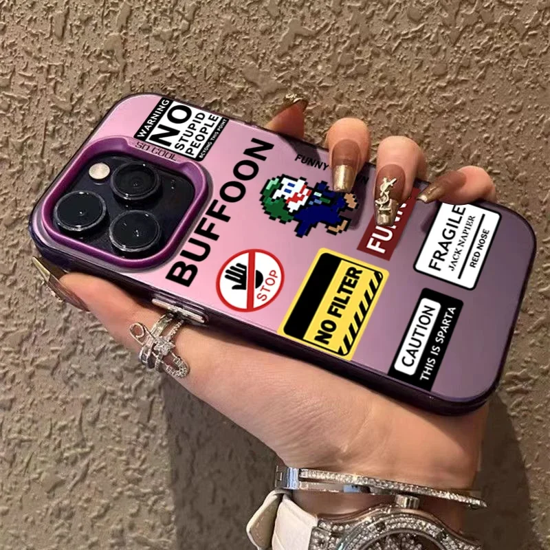 Clown Buffoon Pattern Phone Case For iPhone 15 14 13 12 11 Pro Max XS X XR 7 8 Plus 15 Shockproof Matte Bumper Hard Back Cover