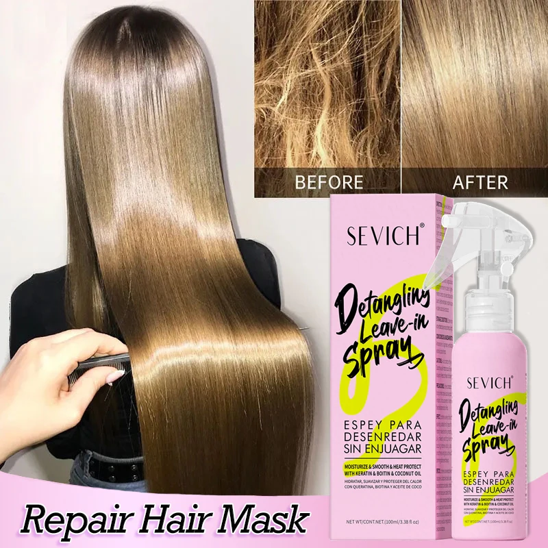 

Keratin Hair Mask Keratin Hair Spray Fast Repairing Damaged Frizzy Hairs Smooth Styling Shiny Straightening Hair Care Essence