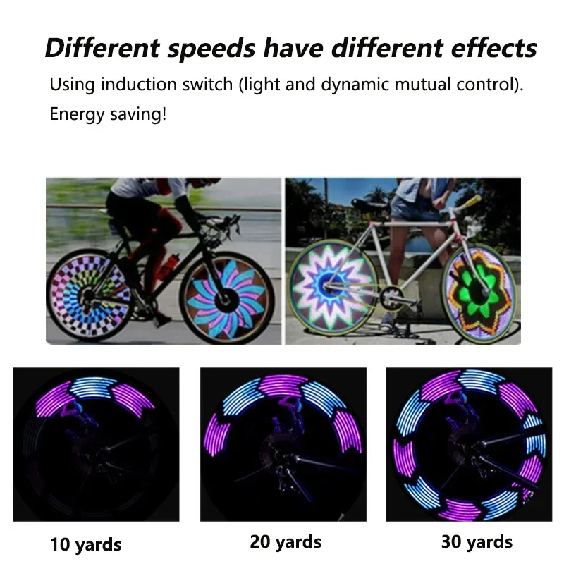 Waterproof LED Neon Bicycle Tyre Light Wheel Lamp Bike Spoke Light Colorful Bikes Rims Warning Tire Flash Lights Cycling Lamps