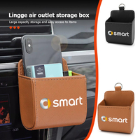 For Smart Car Air Vent Outlet Organizer Storage Bag Phone Case Box Holder Pocket Fortwo Forfour 451 453 450 452 454 Forspeed