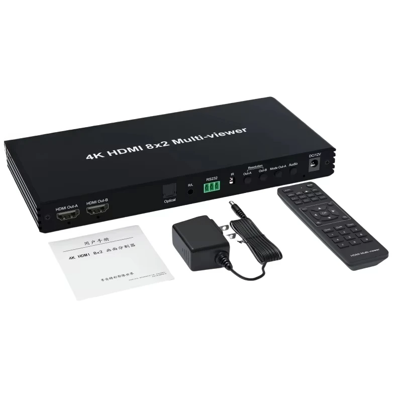 8x2 Multiviewer For Switch 4K 1080p Resolution 8 Input 2 Output Display Switch
