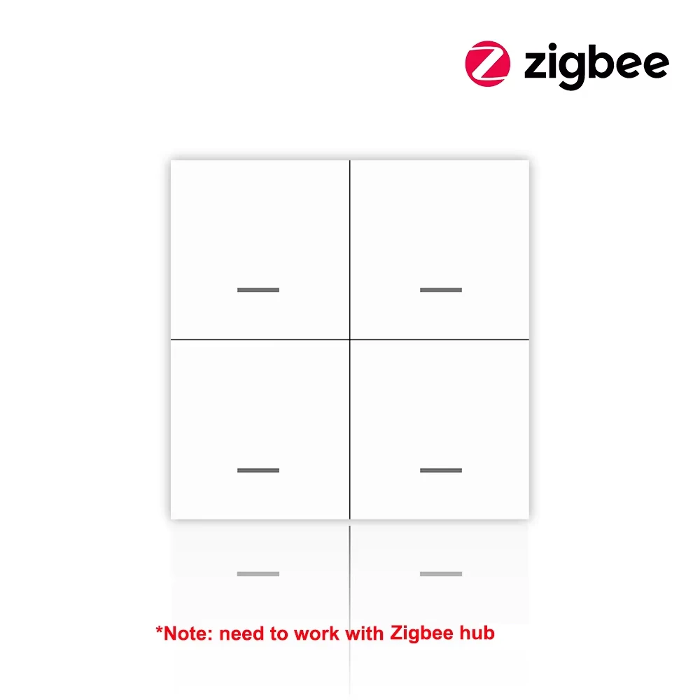 Smart ZigBee Szene Schalter Drahtlose Szene Schalter 4 Gang 12 Modus Automatische Szenario Push Button Controller Unterstützung Für Tuya Z2MQTT