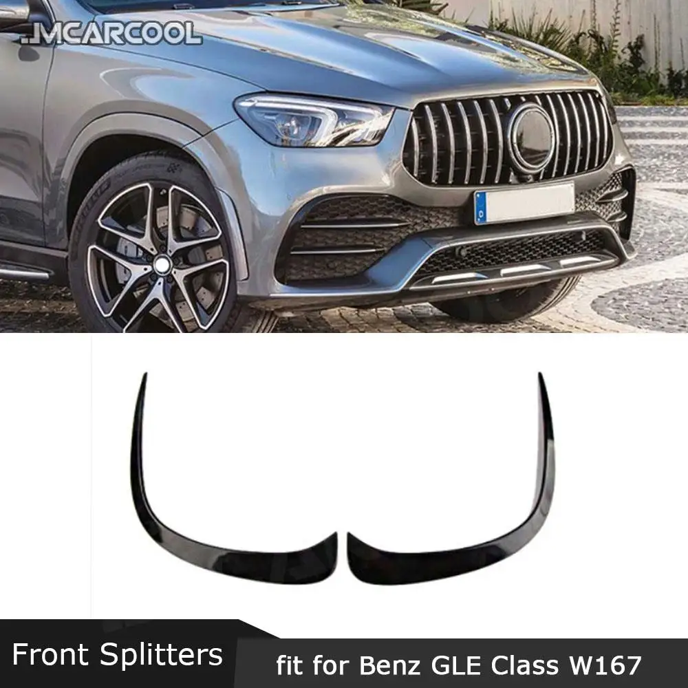 

Carbon Fiber Front Bumper FogLamp Fins Splitter For Mercedes Benz GLE Class W167 GLE350 GLE450 GLE53 AMG Sport SUV 2020