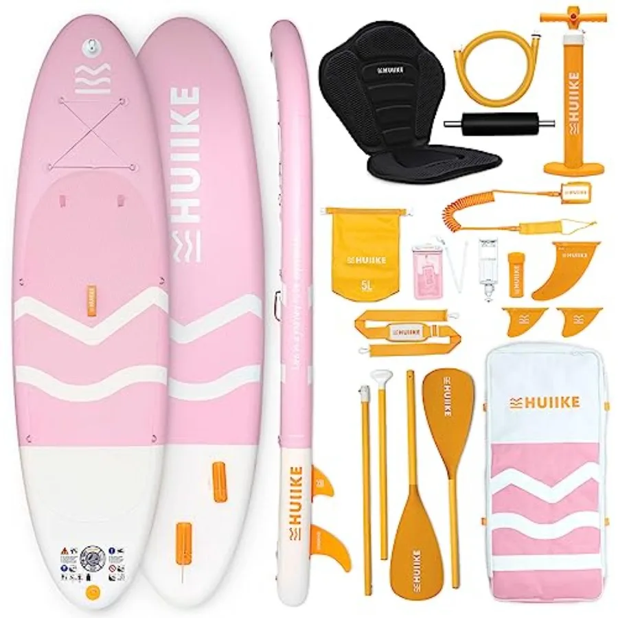 Inflatable Paddle Board for Adults with Accessories Included Oar Fins Pump. Stand Up Paddleboard Great Stability and Resistance